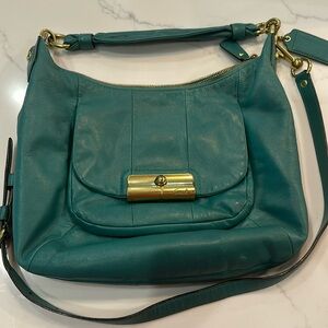 Teal/Turquoise/blue Coach Bag.